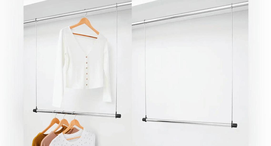 Wardrobe hanging rail kmart sale