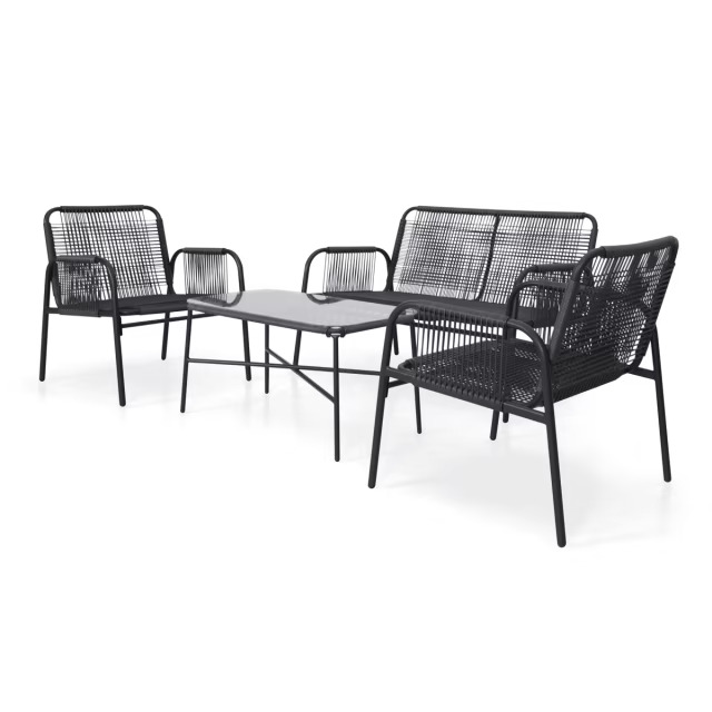 Home Garden NYC 4 Piece Woven Lounge Set 149 Kmart