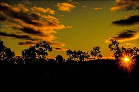 Sunset over the campsite, Savanah country, FNQld | Seniors Discount Club