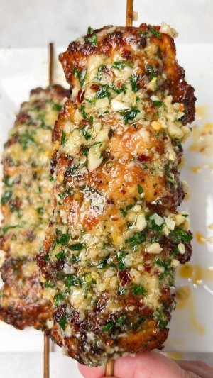 Garlic Parmesan Chicken Skewers – Bad Batch Baking.jpeg