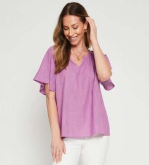 Fashion & Apparel - Short Sleeve Linen Blend Blouse $20 @ Millers ...