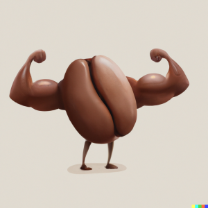 DALL·E 2022-08-30 15.12.03 - coffee bean with big muscles, digital art.png