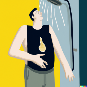 DALL·E 2022-08-30 15.16.54 - illustration of a man with a shower in his stomach, digital art.png