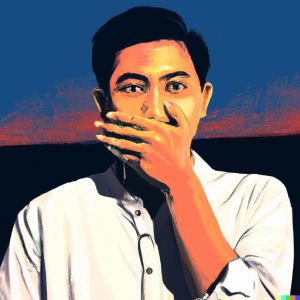 DALL·E 2022-08-30 15.37.44 - man covering his mouth with hand, digital art.png DALL·E 2022-08-30 15.37.44 - man covering his mouth with hand, digital art.png