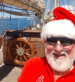 Me as Father Christmas on STS Leeuwin2.jpg