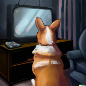 DALL·E 2022-09-19 15.42.09 - Dog watching tv, digital art.png