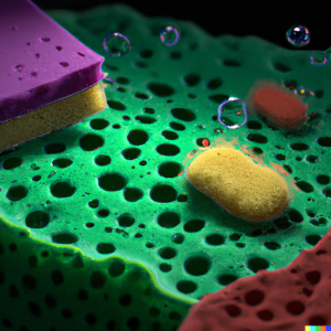 DALL·E 2022-09-26 16.46.52 - Germs hiding on a dish sponge, digital art.png