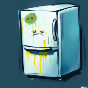 DALL·E 2022-09-27 15.49.17 - Sick and smelly looking fridge, digital art.png DALL·E 2022-09-27 15.49.17 - Sick and smelly looking fridge, digital art.png