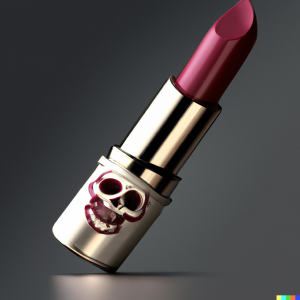 DALL·E 2022-09-29 14.14.25 - lipstick with a skull and crossbones on it, digital art.png