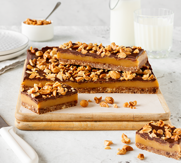 No-bake Peanut Butter Caramel Slice