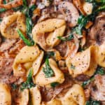 creamy spinach mushroom tortellini