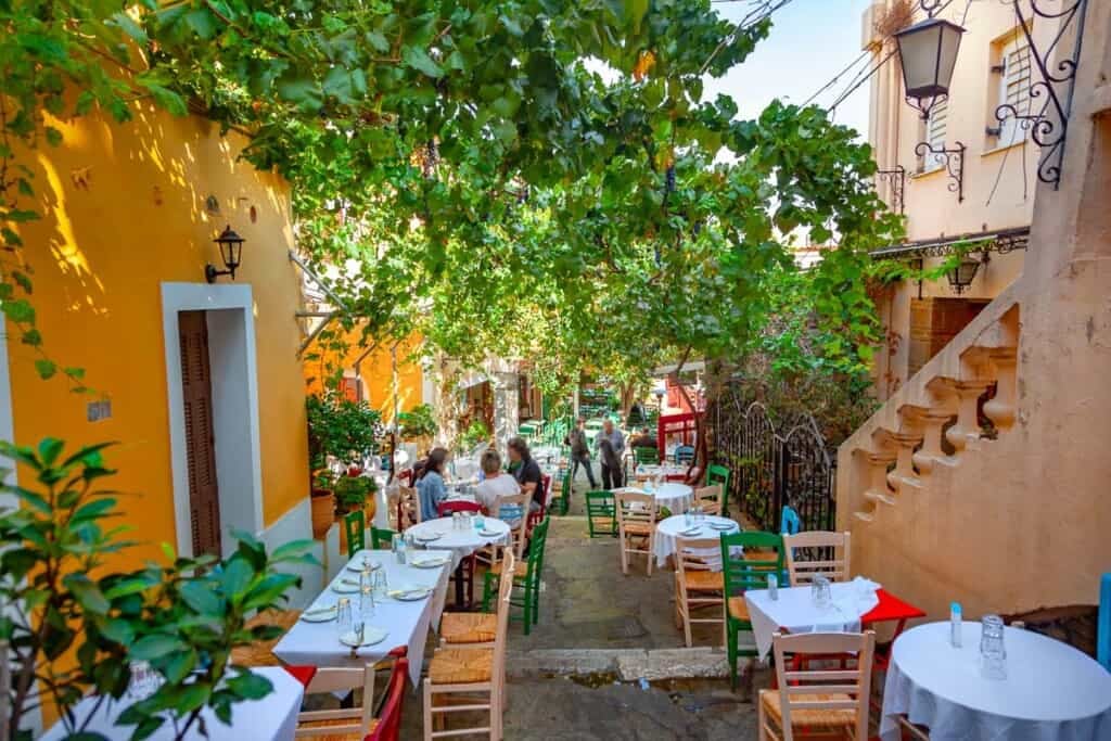 Outdoor cafe in Athens